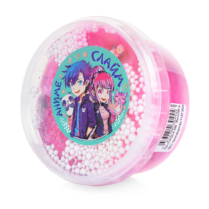 Слайм Пират, Аниме, 200 гр., розовый перл. Слайм Пират, Аниме, 200 гр., розовый перл.