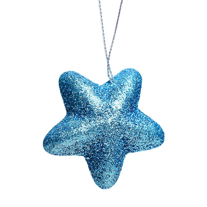 Набор новогодних украшений S2001-4 3см*13шт синий