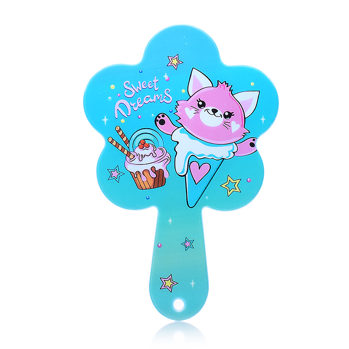 Фото к товару Набор расческа+зеркало 00-5416 "Ice cream" в ассортименте Набор расческа+зеркало 00-5416 "Ice cream" в ассортименте