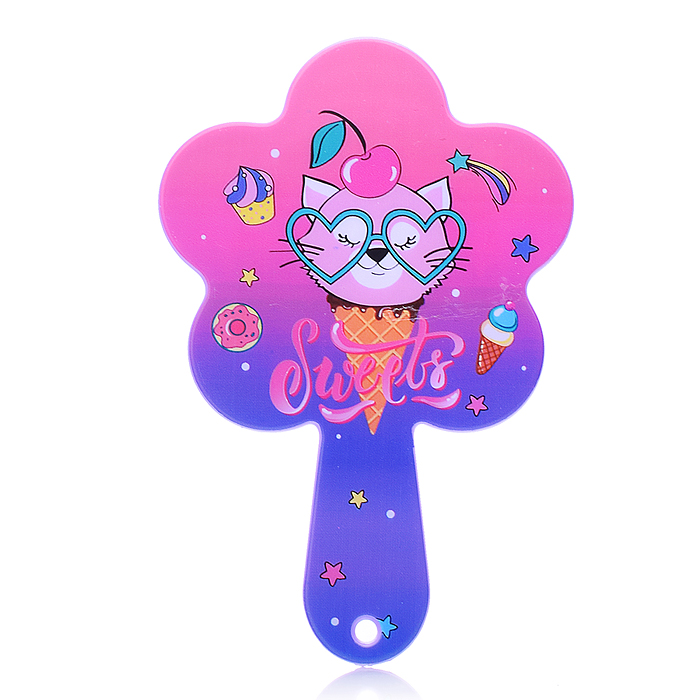 Фото к товару Набор расческа+зеркало 00-5416 "Ice cream" в ассортименте Набор расческа+зеркало 00-5416 "Ice cream" в ассортименте