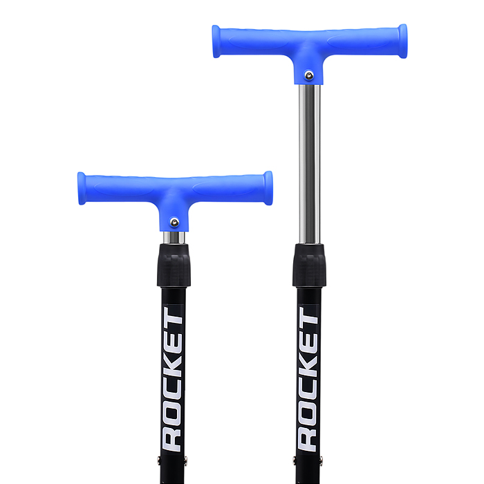 Фото к товару Самокат трёхколёсный ROCKET колёса PU, цвет синий Самокат трёхколёсный ROCKET колёса PU, цвет синий