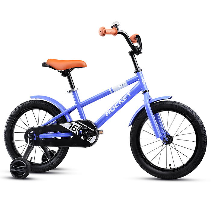 Фото к товару Велосипед 16" Rocket Gloss, цвет сиреневый Велосипед 16" Rocket Gloss, цвет сиреневый