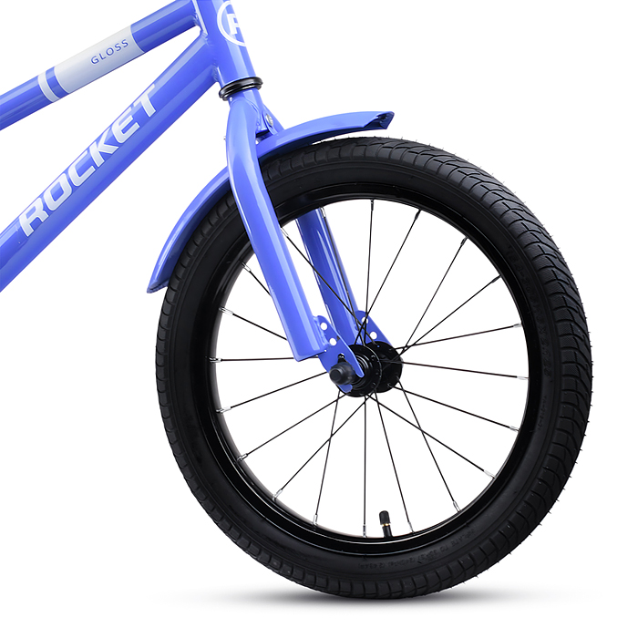 Фото к товару Велосипед 16" Rocket Gloss, цвет сиреневый Велосипед 16" Rocket Gloss, цвет сиреневый