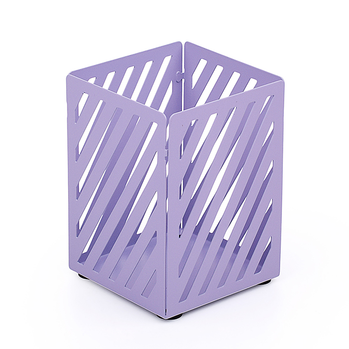 Подставка металлическая  для пишущих принадлежностей "Pastel" 7,2x7,2x10 см, квадратная,  цв