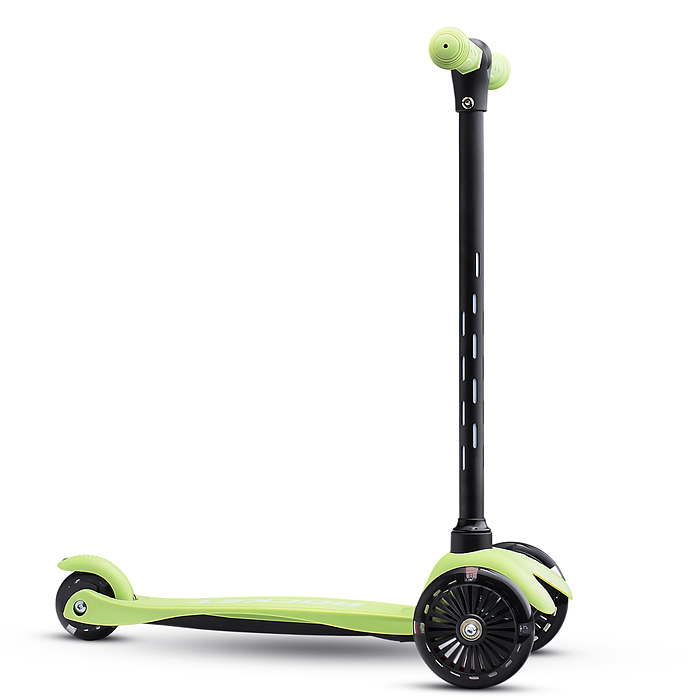 Фото к товару Самокат 3-х колесный ROCKET,колеса PU со светом, светящаяся стойка, ABEC 7, зеленый Самокат 3-х колесный ROCKET,колеса PU со светом, светящаяся стойка, ABEC 7, зеленый