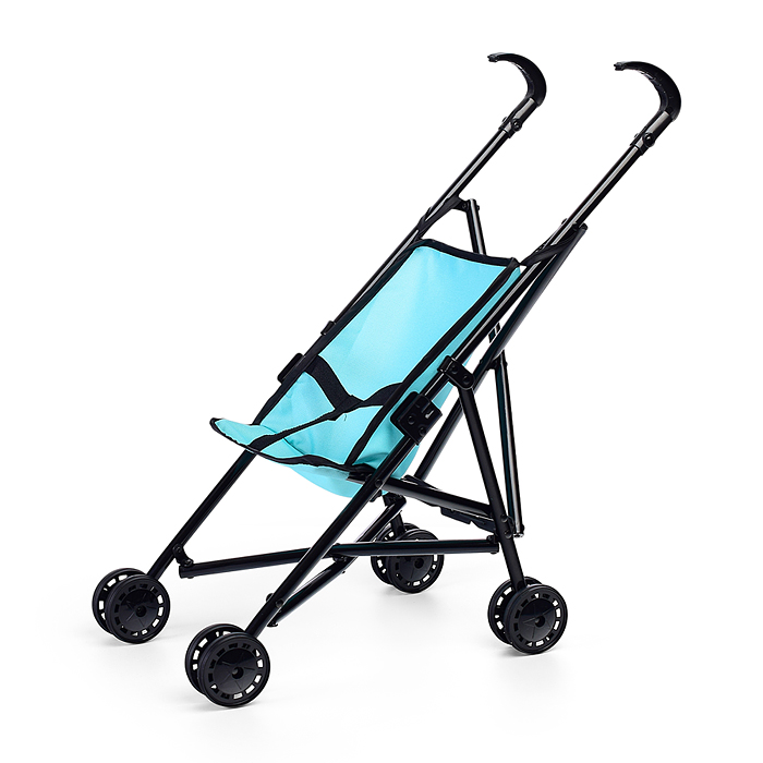 Фото к товару Коляска для кукол 910-18 трость, прогулочная, цвет голубой Коляска для кукол 910-18 трость, прогулочная, цвет голубой