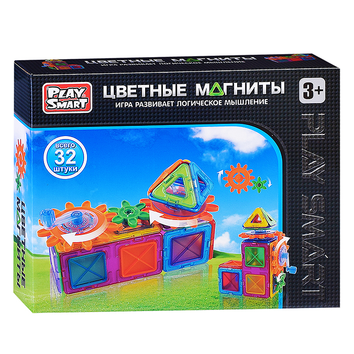 Конструктор магнитный 2495 "Цветные магниты" в коробке Конструктор магнитный 2495 "Цветные магниты" в коробке