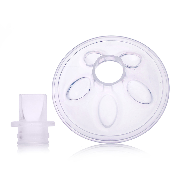 Фото к товару Молокоотсос ручной 4в1 с бутылочкой, запасными массажной накладкой и силиконовым клапаном, белый Молокоотсос ручной 4в1 с бутылочкой, запасными массажной накладкой и силиконовым клапаном, белый