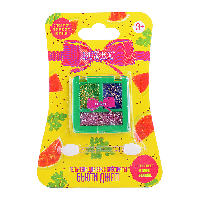 Гель-тени для век Lukky с блёстками, фруктовый фреш, 2,5 гр, блистер 1 Гель-тени для век Lukky с блёстками, фруктовый фреш, 2,5 гр, блистер 1