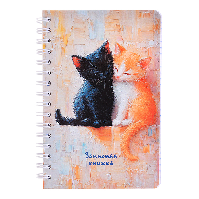 Записная книжка - перевертыш 80л."Милые друзья" А6 на гребне 