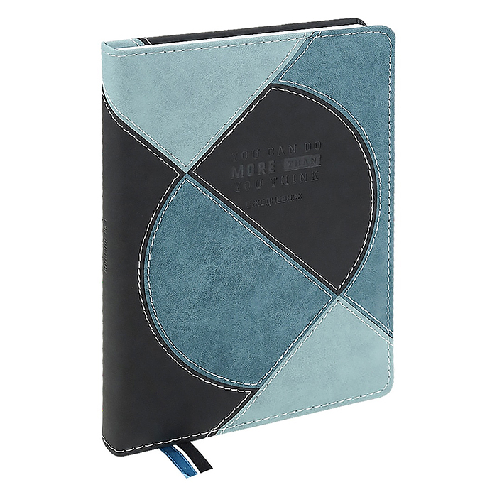 Ежедневник недатированный А5, 136л., "Abstract impressions" сине-зеленый