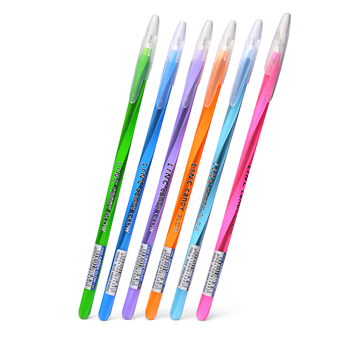 Фото к товару Ручка шарик. Linc Candy Glow синий 0,7 мм ассорти кругл. корп. игольчатый наконечник Ручка шарик. Linc Candy Glow синий 0,7 мм ассорти кругл. корп. игольчатый наконечник