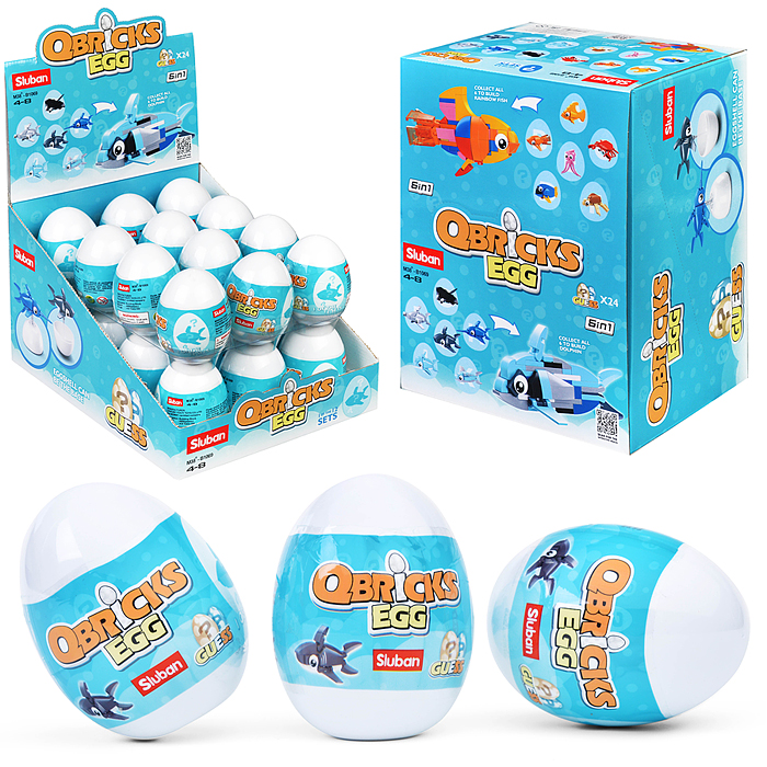 Конструктор M38-B1069 "Морские обитатели" в яйце Конструктор M38-B1069 "Морские обитатели" в яйце