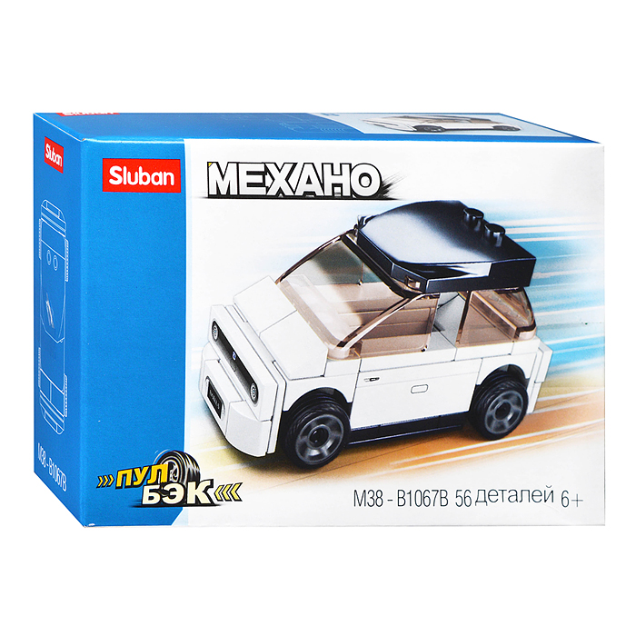 Конструктор M38-B1067B "Электромобиль" белый (59 дет.) Конструктор M38-B1067B "Электромобиль" белый (59 дет.)