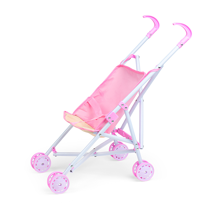 Фото к товару Коляска для кукол H1016 трость, прогулочная, цвет розовый Коляска для кукол H1016 трость, прогулочная, цвет розовый