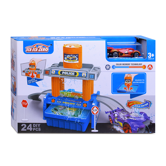 Фото к товару Автомойка 660-S100 "Полиция" в коробке Автомойка 660-S100 "Полиция" в коробке