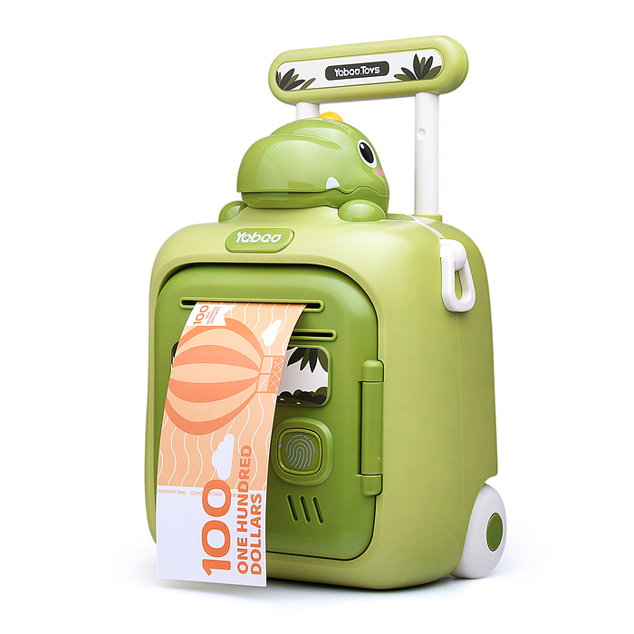 Фото к товару Копилка 33825 "Чемодан" с динозавриком, в коробке Копилка 33825 "Чемодан" с динозавриком, в коробке