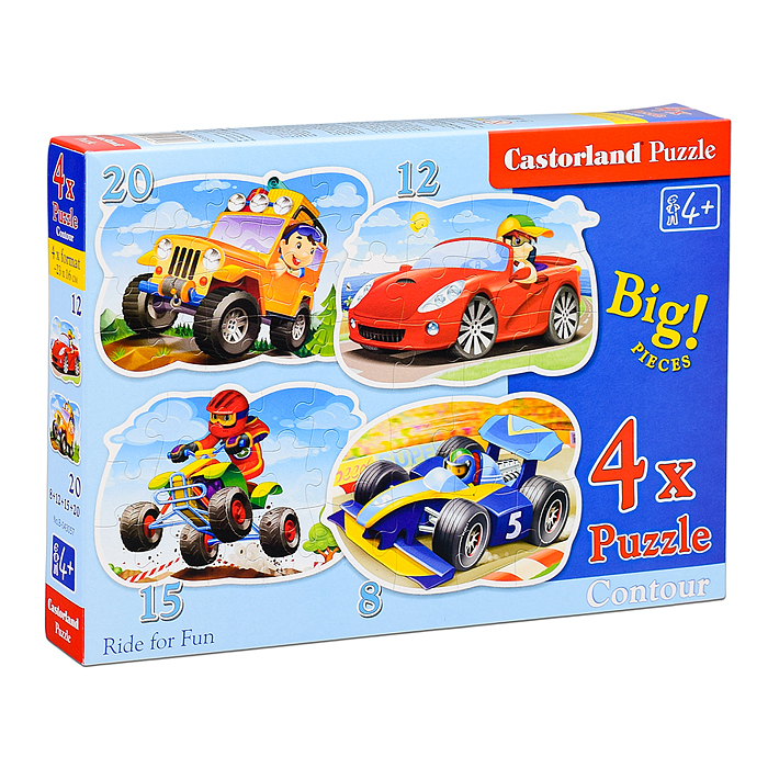 Пазлы 8,12,15,20 "Транспорт"