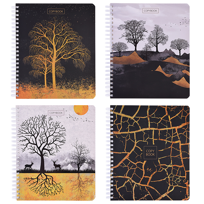 Тетрадь 96л. клетка, А5 "Золотая осень" гребень Тетрадь 96л. клетка, А5 "Золотая осень" гребень