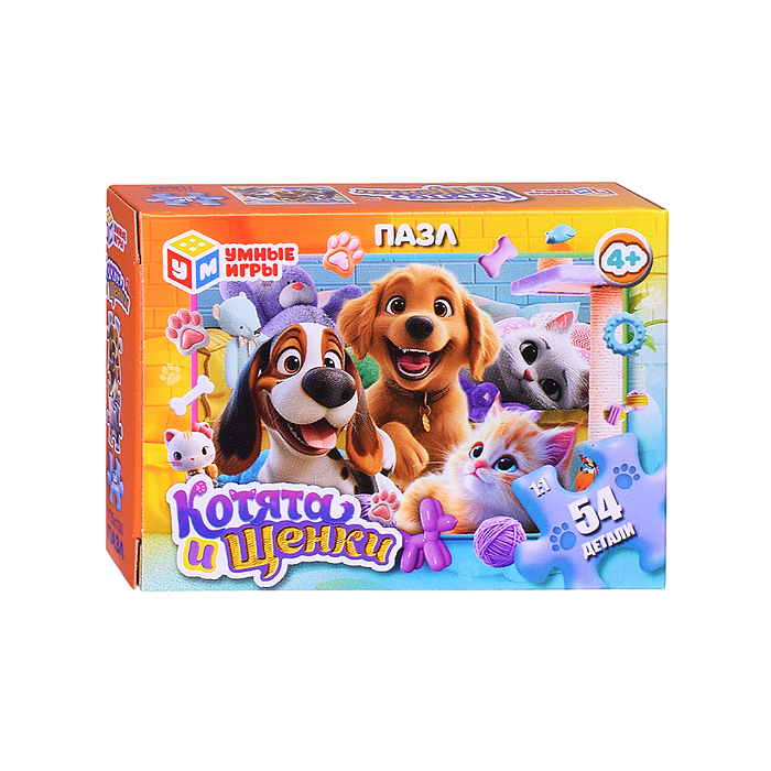 Фото к товару Пазлы 54 "Котяты и щенки" Пазлы 54 "Котяты и щенки"