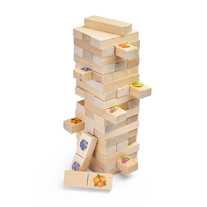 Башня+Домино 2 в 1 "Ягодный микс" 