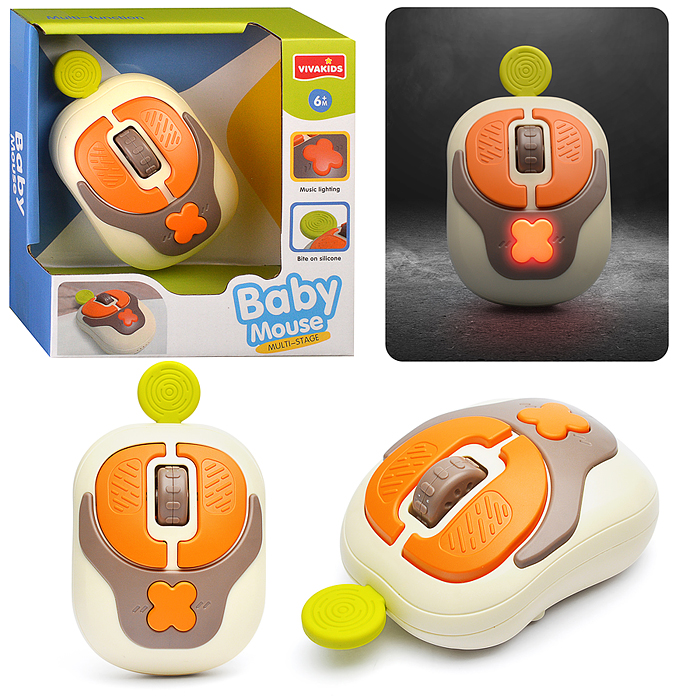 Игрушка развивающая 6672 "Мышь компьютерная" на батарейках, в коробке
