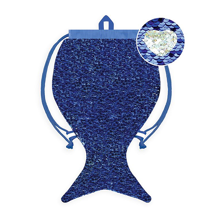 Мешок для обуви, синий/ серебрянный (31х52 см.)