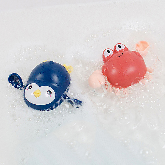 Игрушки для ванной заводные 3 шт (черепаха, краб, пингвин)