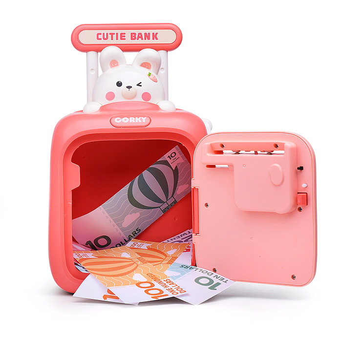 Фото к товару Копилка 33825 "Чемодан" с зайчиком, в коробке Копилка 33825 "Чемодан" с зайчиком, в коробке