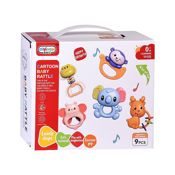 Фото к товару Набор погремушек 368-83 "Зоопарк" в коробке Набор погремушек 368-83 "Зоопарк" в коробке