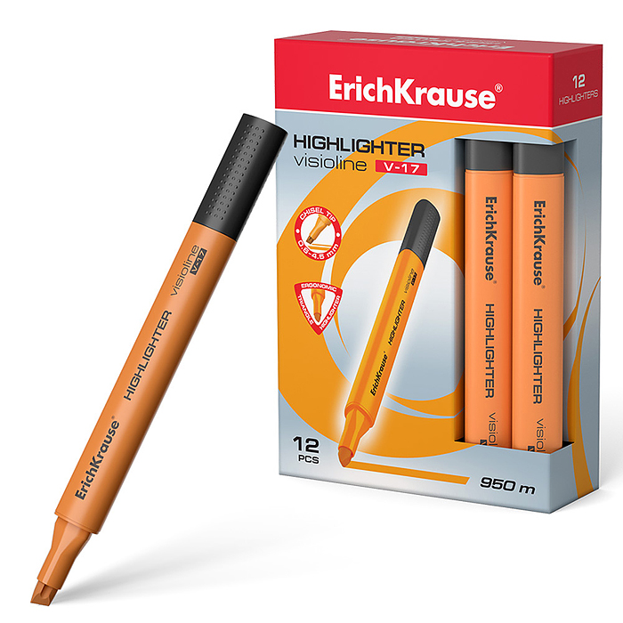 Текстмаркер Visioline V-17 Neon, цвет чернил оранжевый 