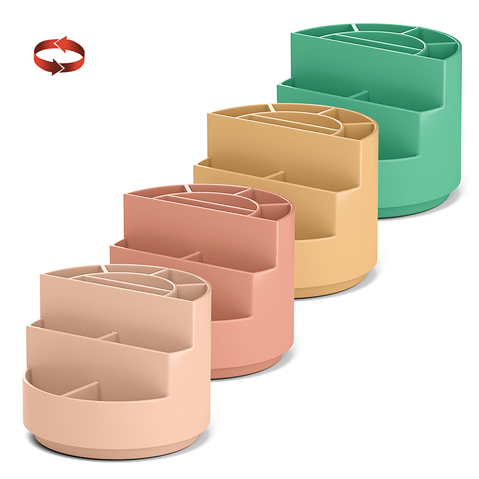 Подставка настольная вращающаяся пластиковая Mini Burger, Powder, ассорти из 4 цветов