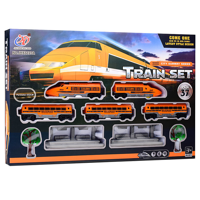 Фото к товару Железная дорога JHX6691A "Train set" в коробке Железная дорога JHX6691A "Train set" в коробке