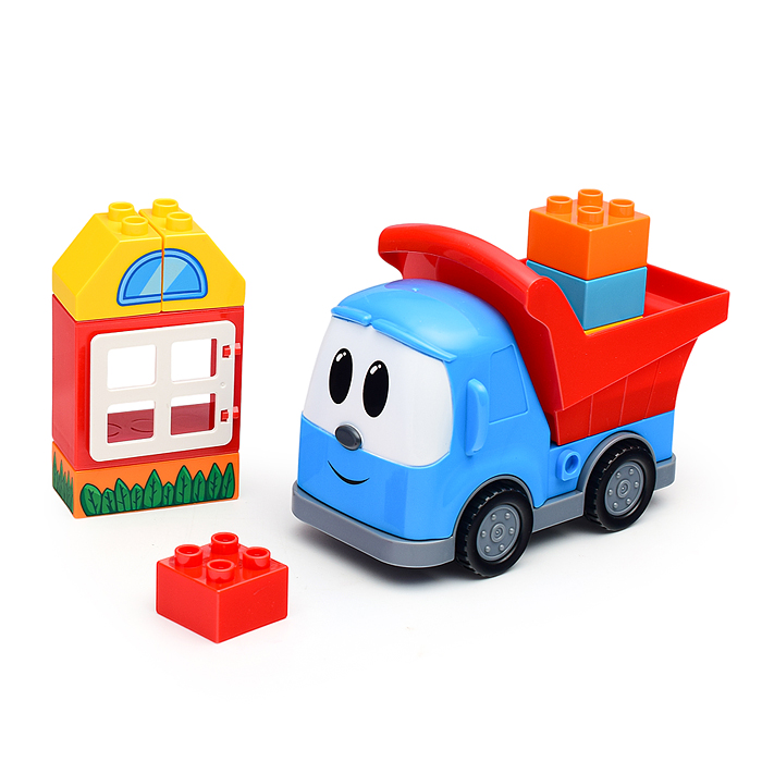 Фото к товару Конструктор Грузовичок лёва с домом, 14 дет. в коробке Конструктор Грузовичок лёва с домом, 14 дет. в коробке