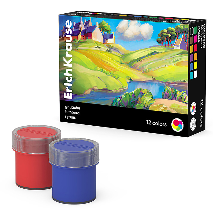 Гуашь Art Spirit 12 цветов по 20 мл (в коробке 12 шт) Гуашь Art Spirit 12 цветов по 20 мл (в коробке 12 шт)