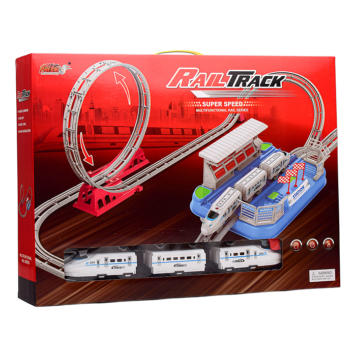 Фото к товару Железная дорога 4113B "Экстрим" в коробке Железная дорога 4113B "Экстрим" в коробке