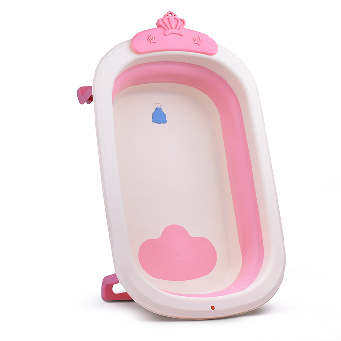 Фото к товару Ванночка для купания 00-4942 (цвет: белый/розовый) Ванночка для купания 00-4942 (цвет: белый/розовый)