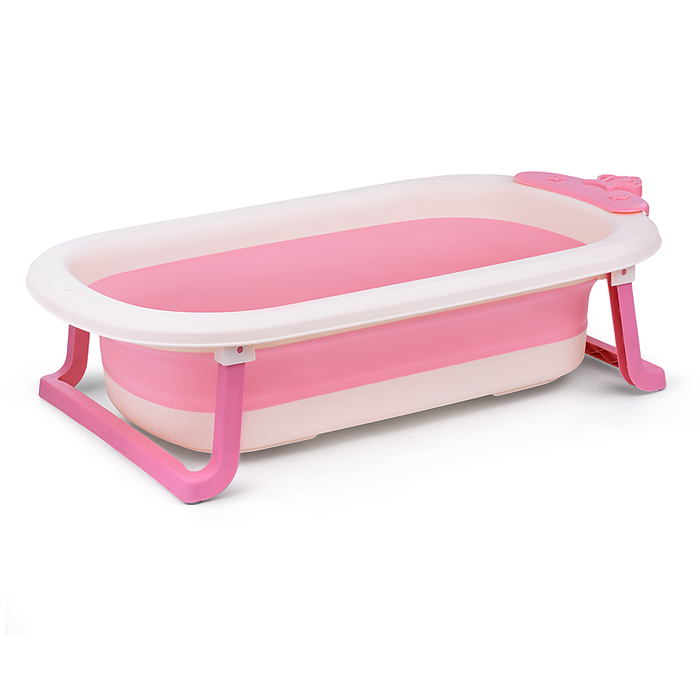 Фото к товару Ванночка для купания 00-4942 (цвет: белый/розовый) Ванночка для купания 00-4942 (цвет: белый/розовый)