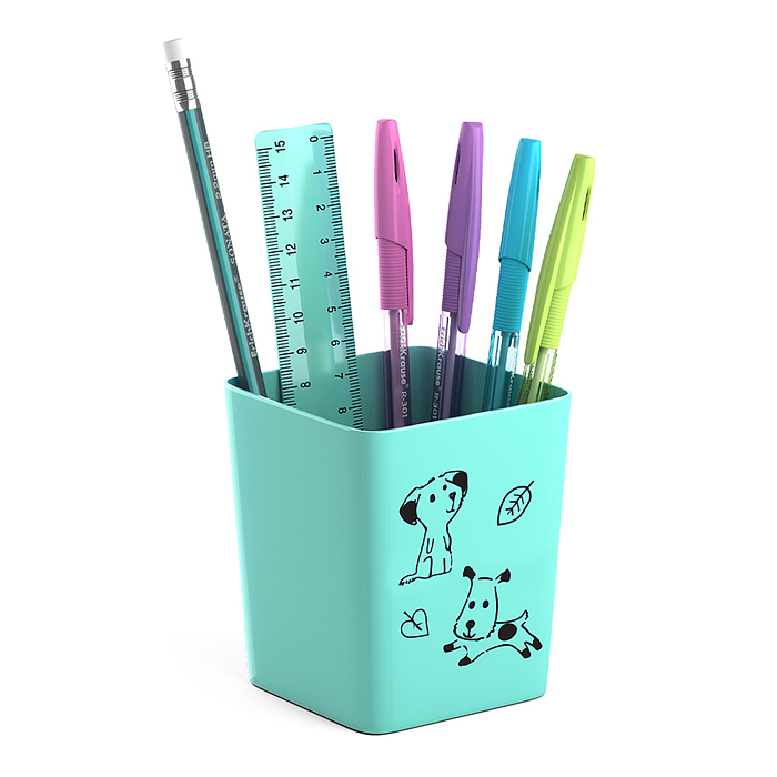 Набор настольный пластиковый Base, Little Dogs, мятный Набор настольный пластиковый Base, Little Dogs, мятный