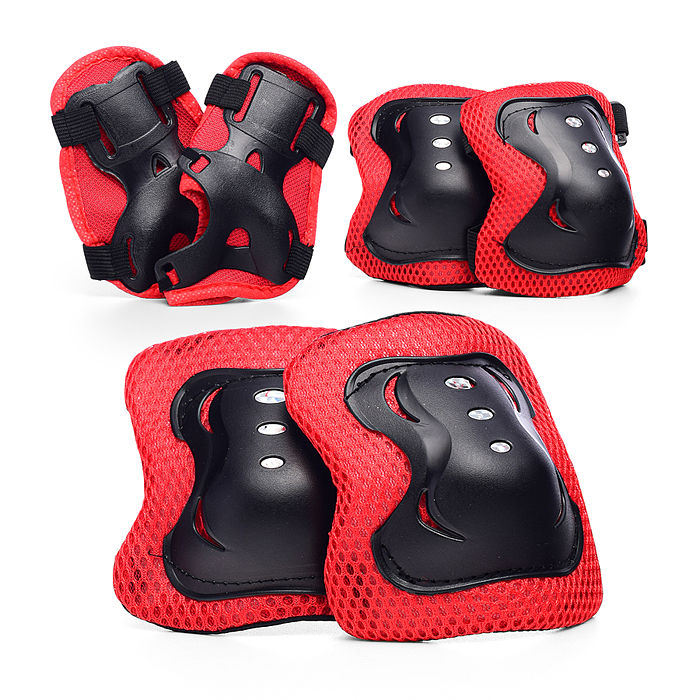 Ролики детские, M, цвет красный, цветные колеса + подарок Шлем.