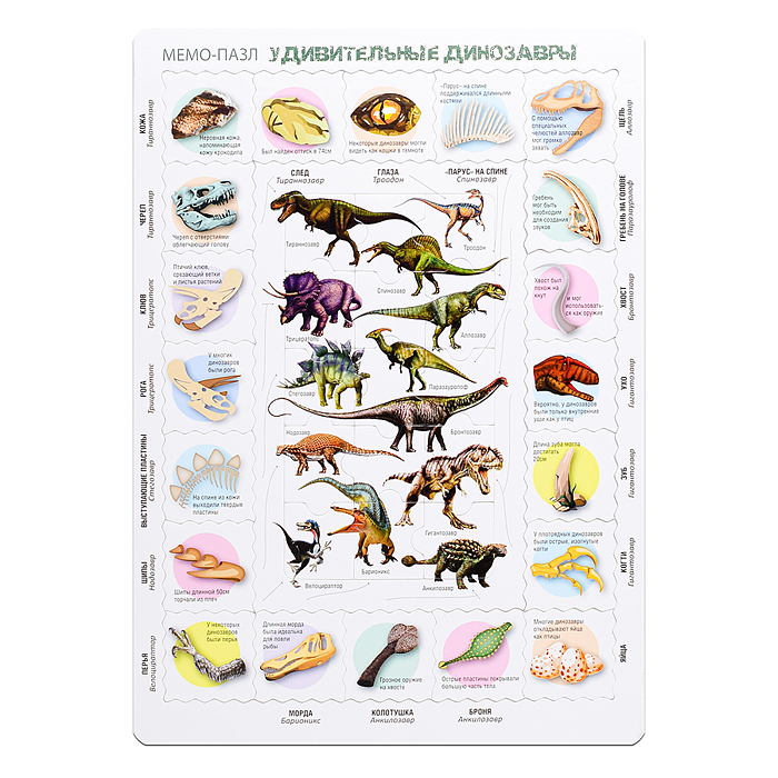 Мемо Пазл "Удивительные динозавры" 