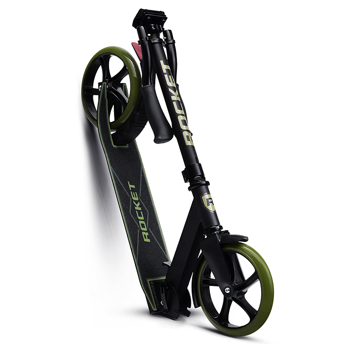 Фото к товару Самокат ROCKET, колеса PU 200 мм, ABEC 7, зеленый Самокат ROCKET, колеса PU 200 мм, ABEC 7, зеленый