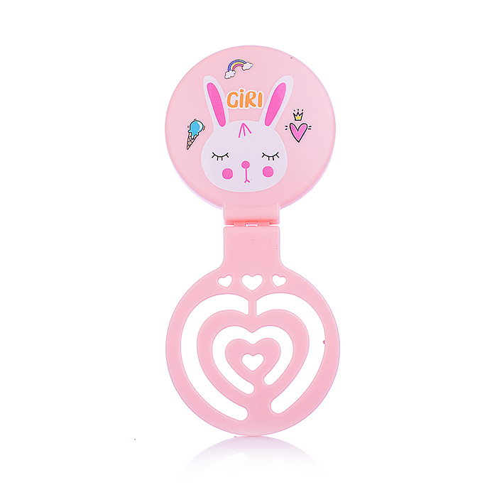 Фото к товару Расческа 00-5423 "Зверушка" Микс, с зеркалом, складное Расческа 00-5423 "Зверушка" Микс, с зеркалом, складное