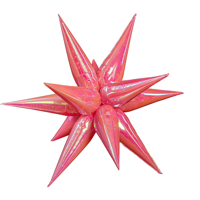 Шар 3D (40''/102 см) Звезда, Составная, Розовый, Хамелеон, 1 шт. в уп. Шар 3D (40''/102 см) Звезда, Составная, Розовый, Хамелеон, 1 шт. в уп.