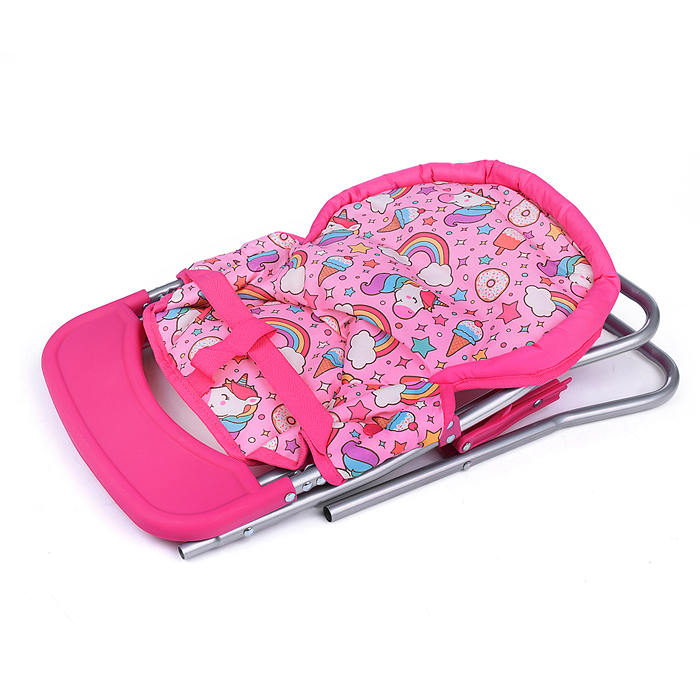 Фото к товару Стульчик для кормления кукол 9330 игрушечный, цвет радужные единороги в пакете Стульчик для кормления кукол 9330 игрушечный, цвет радужные единороги в пакете