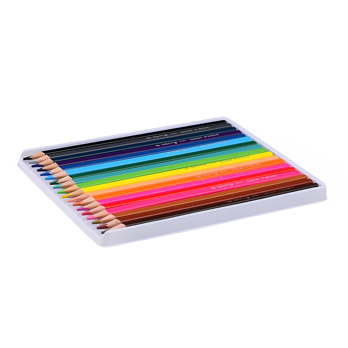 Карандаши цветные акварельные 18 цв., "Неоновые животные" деревянные, трехгранные, заточен