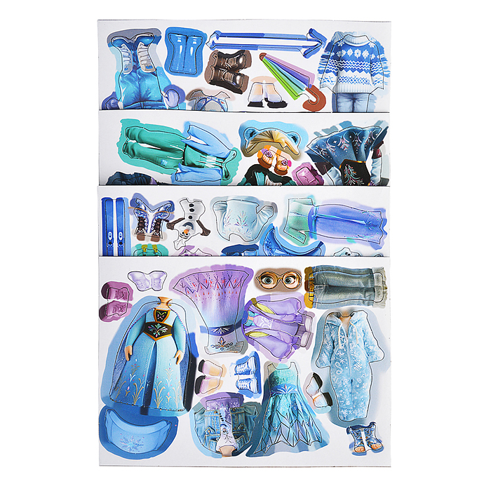 Развивающая игра на магнитах. Одень принцессу. 58 предметов одежды.