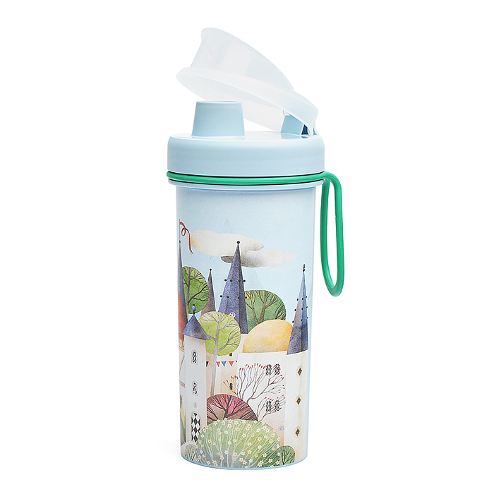 Фото к товару Набор: Ланч-бокс 0,98л и стакан детский с крышкой, петлей и декором 0,4л (Светло-голубой) Набор: Ланч-бокс 0,98л и стакан детский с крышкой, петлей и декором 0,4л (Светло-голубой)