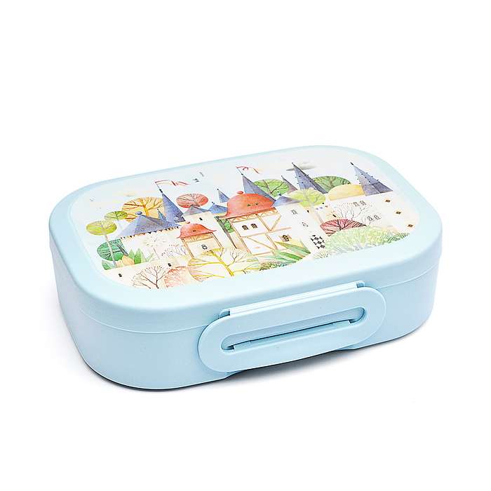 Фото к товару Набор: Ланч-бокс 0,98л и стакан детский с крышкой, петлей и декором 0,4л (Светло-голубой) Набор: Ланч-бокс 0,98л и стакан детский с крышкой, петлей и декором 0,4л (Светло-голубой)