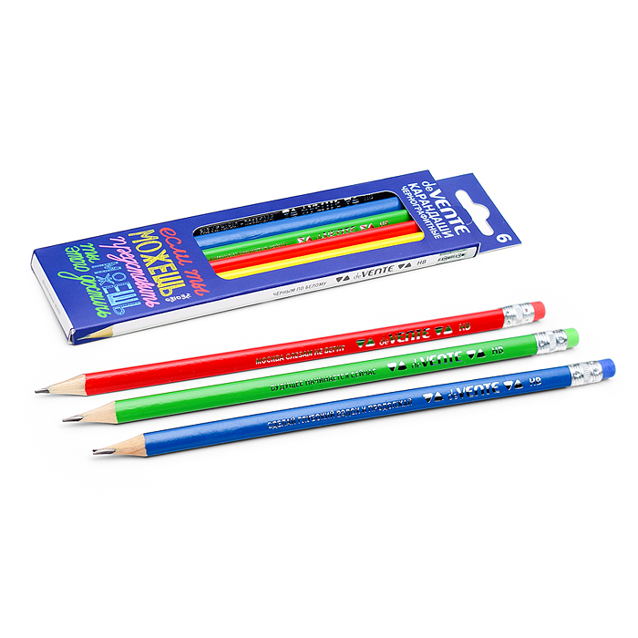 Карандаш чернографитный "Classic Forever" 06 шт (HB) диаметр грифеля 2 мм, трёхгранный корп